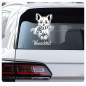Preview: Auto Aufkleber Chihuahua Wunschtext Autoaufkleber Hunde A3042