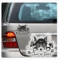 Preview: Auto Aufkleber Chihuahua Pfoten Name an Bord Autoaufkleber Hund Sticker A3099