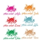 Preview: Türaufkleber Chihuahua Name Wandaufkleber Aufkleber Sticker Wandtattoo T338