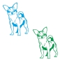 Preview: Auto Aufkleber Chihuahua Autoaufkleber Hund Hunde Sticker Pfoten A419