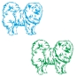 Preview: Hundeaufkleber Chow Chow Name Auto Aufkleber Sticker A524