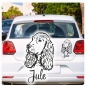 Preview: Cocker Spaniel Name Auto Aufkleber Autoaufkleber Sticker Cockerspaniel A4057