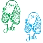 Preview: Cocker Spaniel Name Auto Aufkleber Autoaufkleber Sticker Cockerspaniel A4057