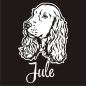 Preview: Cocker Spaniel Name Auto Aufkleber Autoaufkleber Sticker Cockerspaniel A4057