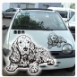 Preview: Auto Aufkleber Cocker Spaniel Hund Pfoten Autoaufkleber Sticker A699