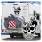 Preview: Cocktail Skull Bones Wohnmobil Aufkleber Caravan Sticker WoMo307