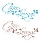 Preview: Coffee Lounge Wandtattoo Wandaufkleber Kaffee Espresso Tasse W902