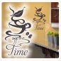 Preview: Wandtattoo Coffee Time Kaffee Wandaufkleber Cafe Küche Esszimmer Bad WC W1016