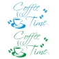 Preview: Coffee Time Kaffee Zeit Wandtattoo Wandaufkleber Küche W235