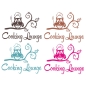 Preview: Türaufkleber Cooking Lounge Wandtattoo Aufkleber Küche T026