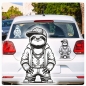 Preview: Cool Faultier Gangster Auto Aufkleber Autoaufkleber Sticker Aufkleber A4203