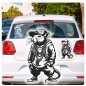 Preview: Cool Ratte Maus Gangster Auto Aufkleber Autoaufkleber Sticker Aufkleber A4221