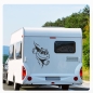Preview: Schildkröte schaut raus Cool Wohnmobil Aufkleber Wohnwagen Sticker WoMo254nmobil Aufkleber Wohnwagen Sticker WoMo253