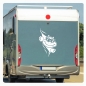 Preview: Schildkröte schaut raus Cool Wohnmobil Aufkleber Wohnwagen Sticker WoMo254nmobil Aufkleber Wohnwagen Sticker WoMo253