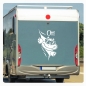 Preview: Schildkröte schaut raus Cool Name Wohnmobil Aufkleber Wohnwagen Sticker WoMo345