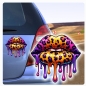 Preview: Coole Lippen Lips Leopard Autoaufkleber Sticker Auto Aufkleber Digitaldruck DA339