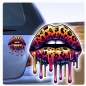 Preview: Coole Lippen Lips Leopard Autoaufkleber Sticker Auto Aufkleber Digitaldruck DA337
