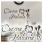 Preview: Wandtattoo Cucina Italiana Wandaufkleber italienische Küche Kochen Essen W832