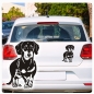Preview: Hundeaufkleber Dackel Teckel stehend Kurzhaar Autoaufkleber Auto Sticker Aufkleber A698