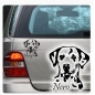 Preview: Dalmatiner Name Auto Aufkleber Autoaufkleber Sticker Hund A1122