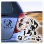 Preview: Dalmatiner Name Autoaufkleber Hundeaufkleber Aufkleber Auto Sticker Hund A191