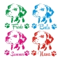 Preview: Dalmatiner Name Autoaufkleber Hundeaufkleber Aufkleber Auto Sticker Hund A191