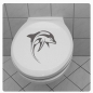 Preview: WC Deckel Aufkleber Delfin Delphin Toilettendeckel TDA022