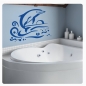 Preview: Wandtattoo Delfin Delphin Wandaufkleber Badezimmer Maritim W856