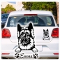 Preview: Deutscher Schäferhund Name Pfoten Autoaufkleber Auto Aufkleber Sticker A893