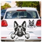 Preview: Deutscher Schäferhund Name Pfoten Autoaufkleber Auto Aufkleber Sticker A4227