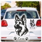 Preview: Deutscher Schäferhund Name Pfoten Autoaufkleber Auto Aufkleber Sticker A4228