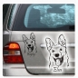 Preview: Deutscher Schäferhund Name Auto Aufkleber Autoaufkleber Sticker A1127