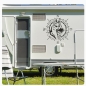 Preview: Wohnmobil Aufkleber Deutscher Schäferhund Kompass Wohnwagen Caravan Sticker WoMo452