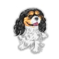 Preview: Digitaldruck Auto Aufkleber Cavalier King Charles Spaniel Hundeaufkleber Sticker DA516