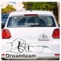 Preview: Autoaufkleber Name Dreamteam Sidekick Baby Sticker Aufkleber Auto A1158