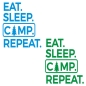 Preview: Eat Sleep Camp Repeat Wohnmobil Aufkleber Sticker Caravan Camping WoMo249