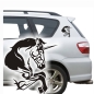 Preview: Autoaufkleber Einhorn Unicorn Aufkleber Auto Sticker Gothic clickstick A4115