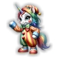 Preview: Cooler Einhorn Clown Autoaufkleber Sticker Auto Aufkleber Digitaldruck DA352