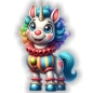 Preview: Cooler Einhorn Clown Autoaufkleber Sticker Auto Aufkleber Digitaldruck DA356