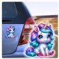 Preview: Einhorn Regenbogen Autoaufkleber Sticker Auto Aufkleber Digitaldruck DA381