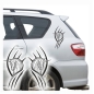 Preview: Autoaufkleber Einhorn Pferd Auto Aufkleber Tribal Gothic Sticker Unicorn A781