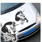 Preview: Einhorn Auto Aufkleber Tribal Tattoo Pferde Unicorn Motorhauben Sticker A503