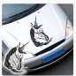 Preview: Einhorn Auto Aufkleber Tribal Tattoo Pferde Unicorn Motorhauben Sticker A506