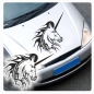 Preview: Einhorn Auto Aufkleber Tribal Tattoo Pferde Unicorn Motorhauben Sticker A507