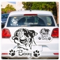 Preview: Englische Bulldogge Name Pfoten Autoaufkleber Auto Aufkleber Sticker A768