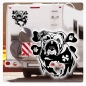 Preview: Englische Bulldogge Bully Wohnmobil Aufkleber Wohnwagen Sticker WoMo271