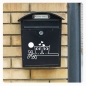 Preview: Briefkastenaufkleber Eulen Aufkleber Sticker B012