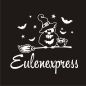 Preview: Eule Hexe Katze Eulenexpress Auto Aufkleber Sticker Sterne Autoaufkleber A2075