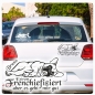 Preview: Extrem Frenchiefiziert Französische Bulldogge Name Autoaufkleber Hund Pfoten A4246