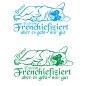 Preview: Extrem Frenchiefiziert Französische Bulldogge Name Autoaufkleber Hund Pfoten A4246